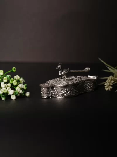 Silver Mor Kumkum Dibbi